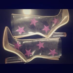 Clear Star Spangled Boots